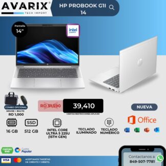 HP ProBook G11 14 — Core Ultra 5 225U, 16GB, 512GB SSD