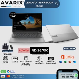 Lenovo ThinkBook 15 G2 — i7-1165G7, 16GB, 512GB SSD