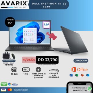 Dell Inspiron 15 3520 — i5-1235U, 16GB, 1TB SSD