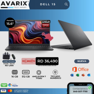 Dell Inspiron 15 — Ryzen 7 7730U, 16GB, 512GB SSD