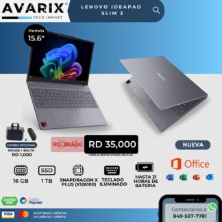 Lenovo IdeaPad Slim 3 — Snapdragon X Plus (X126100), 16GB RAM, 1TB SSD