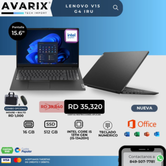 Lenovo V15 G4 IRU — Intel Core i5-13420H (13th Gen), 16GB RAM, 512GB SSD