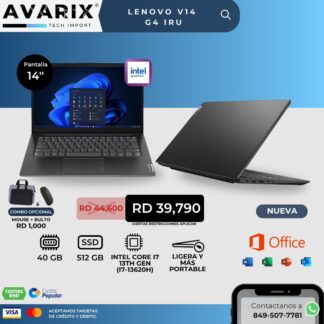 Lenovo V14 G4 IRU — Intel Core i7-13620H (13th Gen), 40GB RAM, 512GB SSD