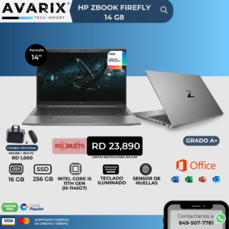 HP ZBook Firefly 14 G8 — Intel Core i5-1145G7 (11th Gen), 16GB RAM, 256GB SSD